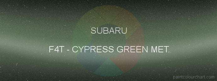 Subaru paint F4T Cypress Green Met.