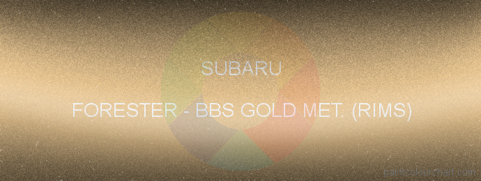 Subaru paint FORESTER Bbs Gold Met. (rims)