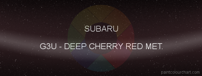 Subaru paint G3U Deep Cherry Red Met.