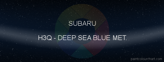 Subaru paint H3Q Deep Sea Blue Met.
