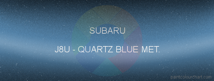 Subaru paint J8U Quartz Blue Met.