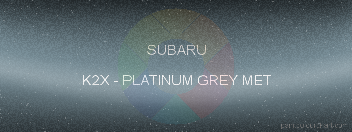 Subaru paint K2X Platinum Grey Met