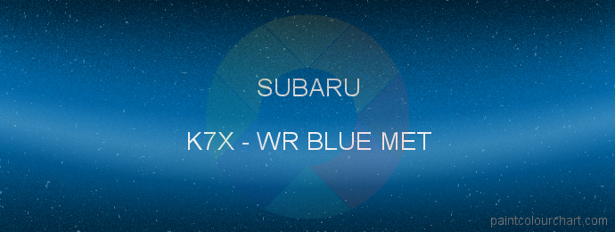Subaru paint K7X Wr Blue Met