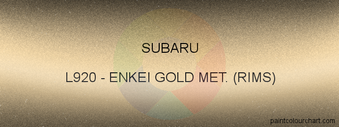 Subaru paint L920 Enkei Gold Met. (rims)