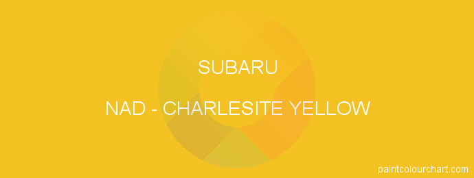 Subaru paint NAD Charlesite Yellow