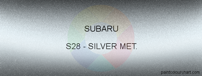 Subaru paint S28 Silver Met.