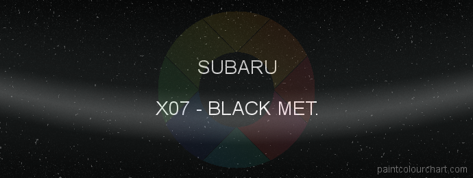 Subaru paint X07 Black Met.