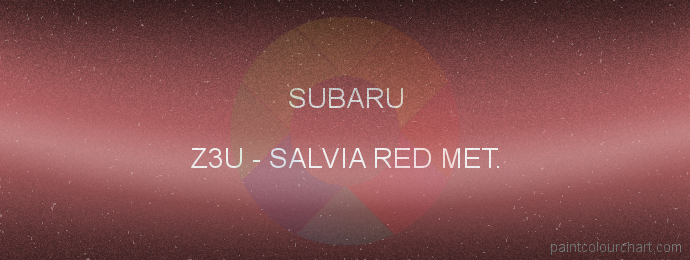Subaru paint Z3U Salvia Red Met.