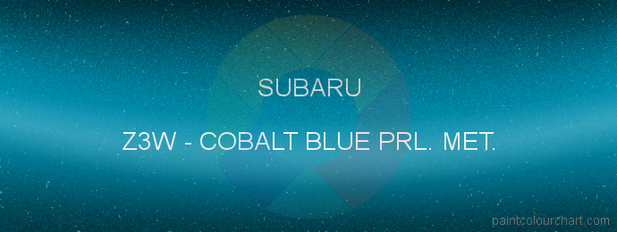 Subaru paint Z3W Cobalt Blue Prl. Met.