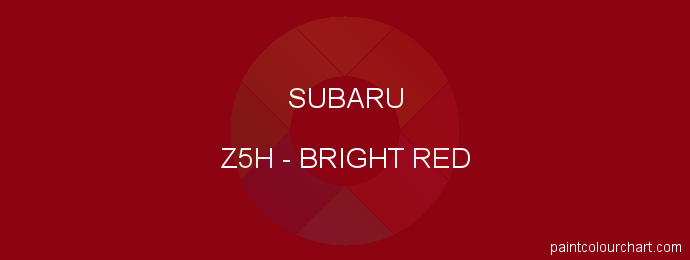 Subaru paint Z5H Bright Red