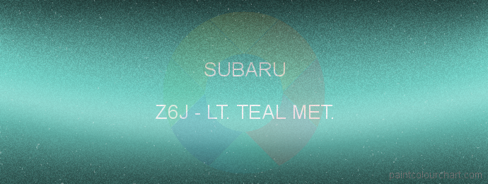 Subaru paint Z6J Lt. Teal Met.