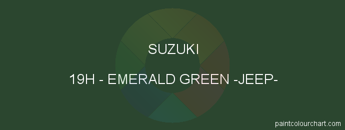 Suzuki paint 19H Emerald Green -jeep-