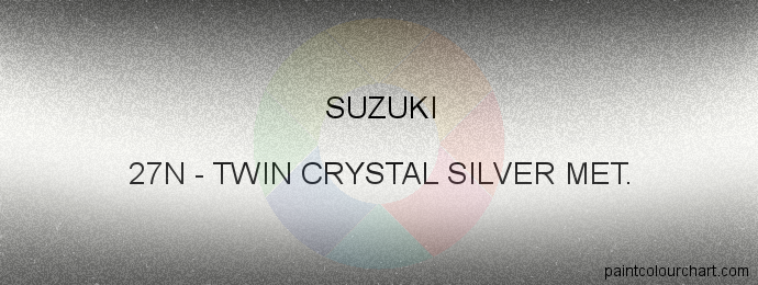 Suzuki paint 27N Twin Crystal Silver Met.