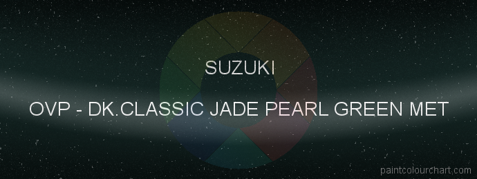 Suzuki paint OVP Dk.classic Jade Pearl Green Met