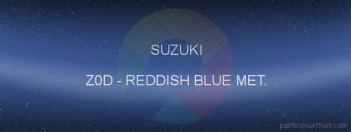 Suzuki paint Z0D Reddish Blue Met.