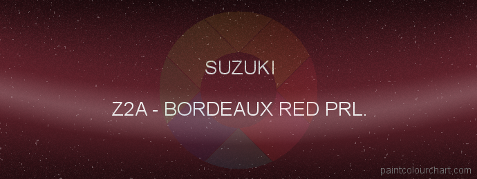 Suzuki paint Z2A Bordeaux Red Prl.