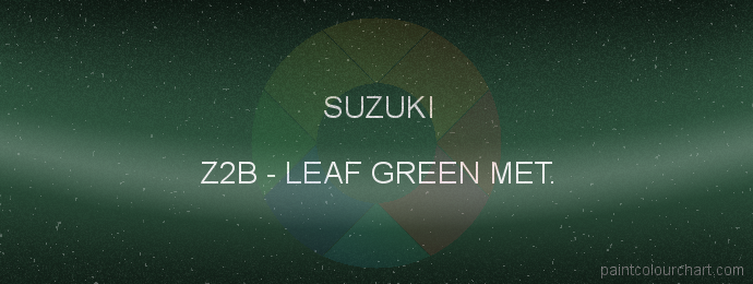 Suzuki paint Z2B Leaf Green Met.