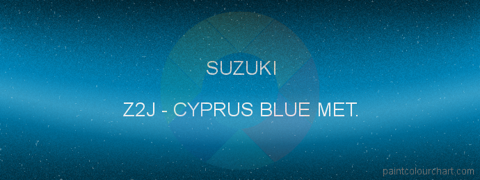 Suzuki paint Z2J Cyprus Blue Met.