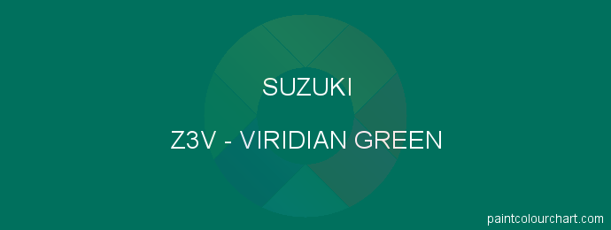 Suzuki paint Z3V Viridian Green