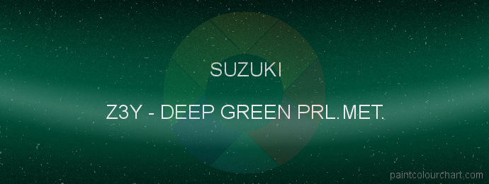 Suzuki paint Z3Y Deep Green Prl.met.
