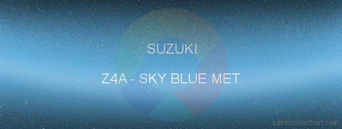 Suzuki paint Z4A Sky Blue Met.