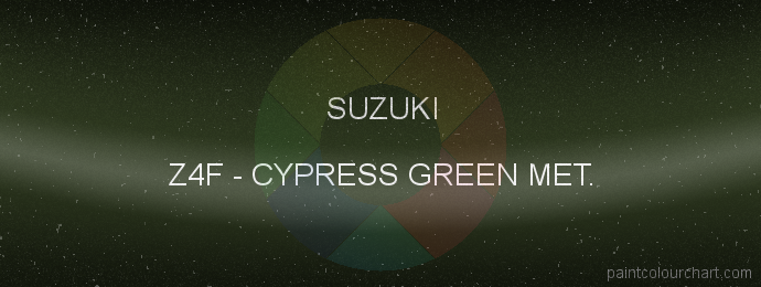 Suzuki paint Z4F Cypress Green Met.