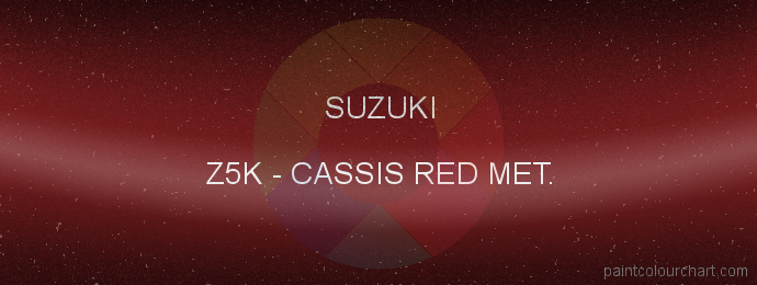 Suzuki paint Z5K Cassis Red Met.