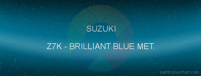 Suzuki paint Z7K Brilliant Blue Met.