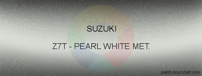 Suzuki paint Z7T Pearl White Met.