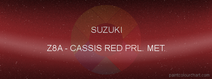 Suzuki paint Z8A Cassis Red Prl. Met.
