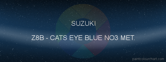 Suzuki paint Z8B Cats Eye Blue No3 Met.