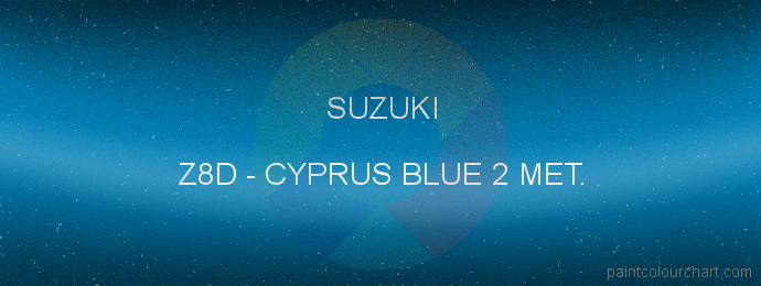 Suzuki paint Z8D Cyprus Blue 2 Met.