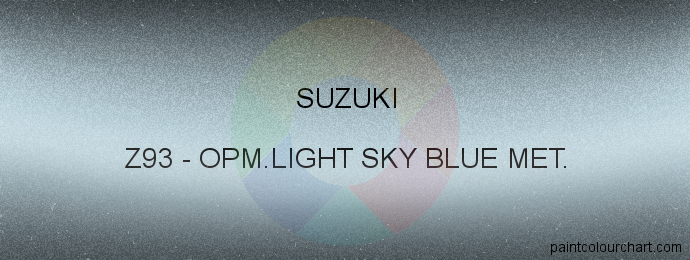 Suzuki paint Z93 Opm.light Sky Blue Met.