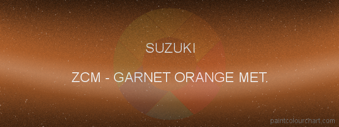 Suzuki paint ZCM Garnet Orange Met.