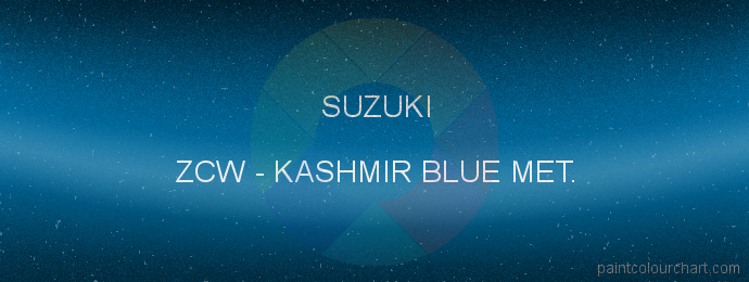 Suzuki paint ZCW Kashmir Blue Met.