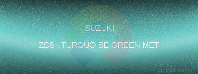 Suzuki paint ZD8 Turquoise Green Met.
