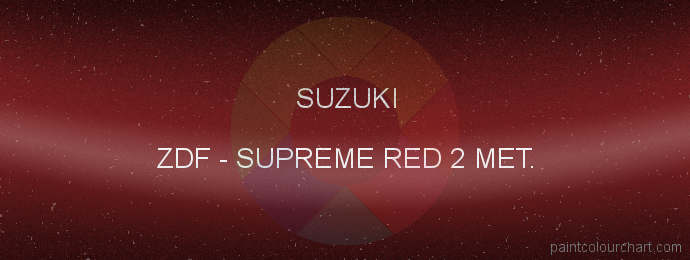 Suzuki paint ZDF Supreme Red 2 Met.
