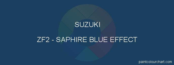 Suzuki paint ZF2 Saphire Blue Effect