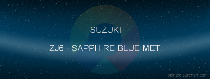 Suzuki paint ZJ6 Sapphire Blue Met.