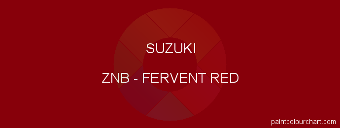 Suzuki paint ZNB Fervent Red
