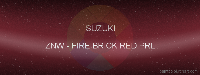 Suzuki paint ZNW Fire Brick Red Prl
