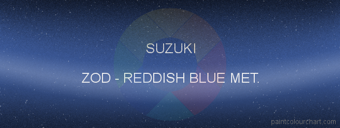 Suzuki paint ZOD Reddish Blue Met.