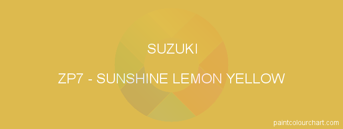 Suzuki paint ZP7 Sunshine Lemon Yellow