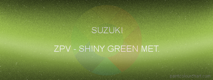 Suzuki paint ZPV Shiny Green Met.