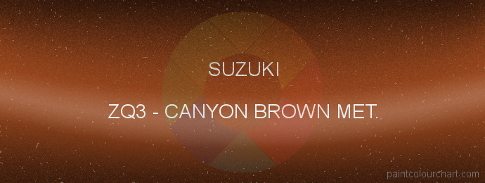 Suzuki paint ZQ3 Canyon Brown Met.