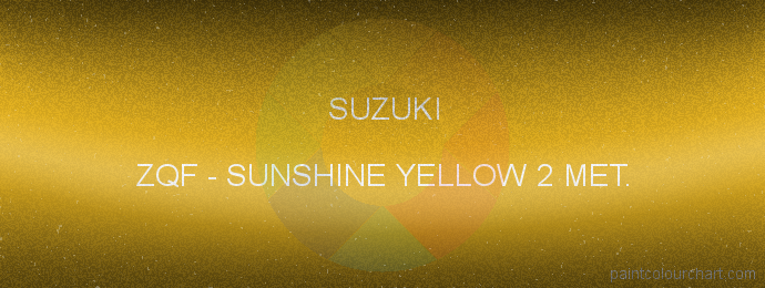 Suzuki paint ZQF Sunshine Yellow 2 Met.