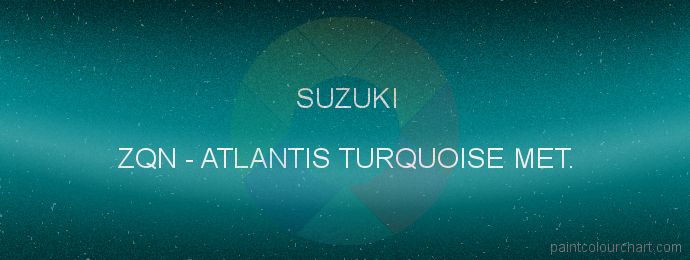 Suzuki paint ZQN Atlantis Turquoise Met.