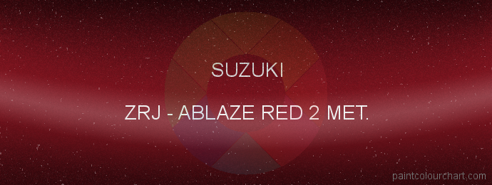 Suzuki paint ZRJ Ablaze Red 2 Met.
