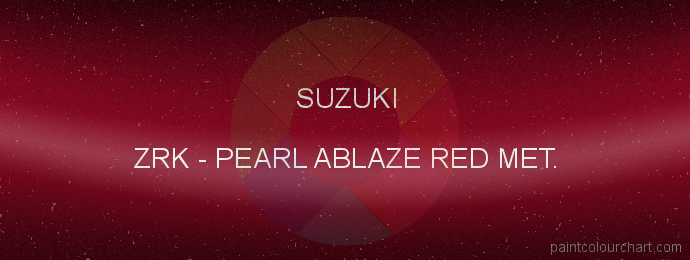 Suzuki paint ZRK Pearl Ablaze Red Met.