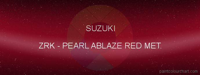 Suzuki paint ZRK Pearl Ablaze Red Met